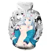 Men's Hoodies Anime Eromanga Sensei Hoodie Cosplay Izumi Sagiri 3D Print Sweatshirts Coat Pullover Tops Spring Autumn Streetwear