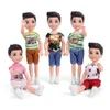 Bambola giocattolo per bambini Mini bambola mini maschio baby kawaii giocattolo per bambini 7 pezzi/scarpe da bambola da bambola abito di moda giocattolo di alta qualità da 5,5 pollici bambola da 5,5 pollici
