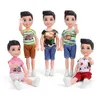 New Children's Toy Doll Mini Doll Doll Masculino Baby Kawaii Toy infantil 7 peças/lotes Sapatos de boneca vestido de moda de alta qualidade brinquedo de 5,5 polegadas boneca