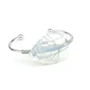 Bracelet en Opalite en pierre précieuse naturelle, arbre de vie, bijoux enveloppés de fil, goutte d'eau, en forme hexagonale, vente en gros