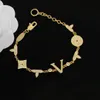 Luxury Designer Elegant Gold and Silver Bracelet Fashion Women's Letter Pendant Clover Bracelet Wedding Special Design Jewelry Quality Multiple styles