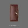 Wallets Genuine Leather Handmade Vintage Men Long Wallet Money Clip Clutch Bag Business Card Holder Coin Purse Women Female Casual