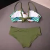 Kobiety stroje kąpielowe 2022 BIKINI SWOMUSU DWA kawałki seksowne gorące ćwiczenia kąpielowe kobiety wysoka talia Monokini Monokini Push Up Swimsuit J230506