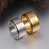 Cluster anneaux anxiété Fidget Spinner pour hommes femmes bouddhisme acier inoxydable filature rotatif anneau Punk Anti Stress bijoux