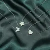 Collares colgantes Color romántico Cadena de clavícula de resina para mujeres estrellas modernas Love Butterfly Fashion Jewelry Girl Gift 230506