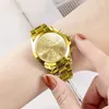 Wristwatches Relogio Feminino GENEVA Watch Women Luxury Gold Watches Stainless Steel Band Analog Quartz Ladies Gifts