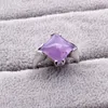 Bandringen 20 stuks veel gemengde stijlen natuurlijke paarse kristalsteen mode dames sieraden 230506