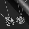 Pendentif colliers 2023 mode surnaturel pentagramme en acier inoxydable collier femmes couleur argent déclaration bijoux cadeaux