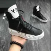 Men Sneakers Casual Shoes Boots Red White Black High-Top Waterproof Leather