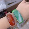 Bangle Womengirls Широкополосный браслет кожаный агат Boho модные ювелирные украшения натуральные каменные манжеты браслеты