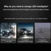 Ny H7 LED -bilstrålkastare LED -glödlampa 80W 10000lm High Lumen Auto Lamps CanBus Ledfog Light 6000K White IP68 Waterproof Car Accessories