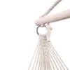 Cotton Rope Single Person Swing Hanging Hammock Chair Cradle for Home Indoor Outdoor Garden Camping