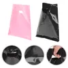 Storage Bags 100 Pcs Cloth Shopping Grocery Handles Gift Wrap Bag Thank You Black Tote Purse Small Business Clothes Party Candy