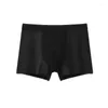 Underpants 10 Pcs/Lot Men's Mesh Ice Silk Underwear Modal Crotch Breathable Boxer Briefs Comfortable Men
