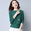 Women's Sweaters Spring Loose Knitted Pullovers Sweater Tops Women Fashion O-Neck Long Sleeve Ladies Pullover Jumper Bat Wing Casual T695