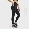 Active Pants Crossover High Waisted Plain Yoga Leggings Buttery Soft Side Pocket Gym Workout Sports 25'' Squat Proof