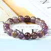 Strand Nature violet Phanton cristal 6-12 MM perle ronde femmes Bracelet mode bijoux pour filles cadeau pas verre teint couleur