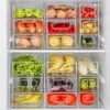 Storage Bottles 1pcs Kitchen Refrigerator Transparent Organizer Bin Box Compartment Drawer Fridge Containers