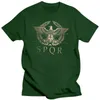 Herren T-Shirts SPQR Roman Empire Standard Shield T-Shirt Crewneck Picture Custom Mans Retro US-Größe S-6XL Big