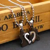 Pendant Necklaces Lovely Couple Necklace Men's Women's Lovers Titanium Steel Love Heart Puzzle Shaped & Pendants Valentine Gift
