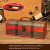 Gift Wrap Vintage Archaistic Single/ Double Red Wine Box Portable Wood Retro Storage Case Bottle Packag With Handle