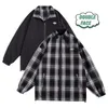 Vestes pour hommes Preppy Style Veste à carreaux Hommes 2023 Automne Mode coréenne Coupe-vent Harajuku Hip Hop Casual Mâle All-Match Double Face