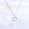 Chaînes Argent Sterling Couleur Univers Étoile Collier Bijoux Japonais Et Coréens Pour Femmes Petit Rêve De Pierre De Lune Fraîche