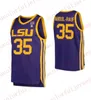 NCAA 35 MAHMOUD ABDUL-RAUF LSU Tigers College Basketball Jersey Darius Garland White Purple Yellow Closeys