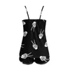 Women's Sleepwear H Pajamas For Women Set Womens Halloween Printing Sexy Camisole Shorts 2 Piece Lace Backless Trim Lingerie