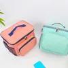 Dinnerware Sets Lunch Bag PEVA Cooler With Side Pocket Handle Long Lasting Beach Picnic Thermal Insulated