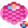 Cake Tools 19 Cell Silicone Bee Honeycomb Chocolate Cookie Soap Candle Mold Mould For Microwave Oven Bakeware Mould1