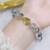 Strang Ruifan Trend Große Kristall Perlen Blau Grau Klar Schwarz Rosa Für Mädchen Frauen Weibliche Mode Schmuck YBR874