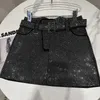 Dwuczęściowa sukienka PREPOR BEZPIECZEŃSTWA Bez ramiączki Diamenty Rhinestone Wyściełane zbiornik na klatkę piersiową kamizelka krótka bodyCon Pasek Dwuczęściowy zestaw gh708 J230506