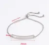 Link Bracelets Fashion 10Pcs/Lot Stainless Steel Mirror Polished Curve Strip Hollow Heart Welding Box Chain For DIY Custom Logo Name