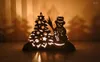 Décorations de Noël en bois bricolage bonhomme de neige arbres lumières cadeau