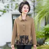 Damen Jacken Mutter Frühling Trenchcoat Lässig Große Größe Kurz Outwear Mittleres Alter Ältere Frauen Wilde Windjacke Herbst Mode Tragen