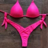 Kvinnors badkläder Vikinii Nya Rose Red Biquinis Kvinnliga baddräkter 2023 Sexig Push Up badkläder Kvinnor Bikinis Halter Beachwear Bathers Bathing Suits J230506