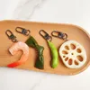 Mode Simulation alimentaire porte-clés créatif viande légumes alimentaire modèle porte-clés cadeau voiture sac clé pendentif accessoires