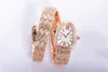 BVL New Designer watches 23mmX34mm Swiss quartz movement 0.05MM real gold plating sapphire crystal glass table mirror