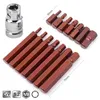 Schroevendraaier 15pcs 1/2 Inch Drive Hex Screwdriver Bits With Adapter 30MM 75MM Long H4 H8 H12 Wrench Head For Ratchet Allen Key Set Tools