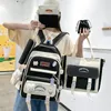 School Bags Trendy Lady Laptop Kawaii Waterproof Backpack Female College Bag Women Harajuku Book Girl Travel Fashion