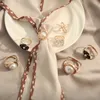 Silk Scarf Buckle Scarves Fashion Luxury Pearl Buckle Wedding Brooch Pins Women Silk Scarfs Ring Clip Smycken Shawls Scarve Button Accessorie X Shape