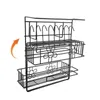 Organisation Multifunktionellt kylskåp Multilags förvaring väggmonterad hyllkryddor rack pappershandduk kök tillbehör leveranser