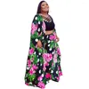 Ethnic Clothing Robes Two Piece Set African Clothes For Women Fashion Suits Cardigan Long Dress And Wide-leg Pants Party Lady Matching Sets