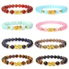 STRAND FENG SHUI Kleurrijke kristallen stenen kralen Bracelet Men Women unisex pixiu Breng geluk rijkdom polsband armbanden Lucky Jewelry