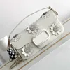 Chic 3D Flower Designer torebka V Letter Women Designer Torba przesuwana łańcuch crossbody torebka na ramię oryginalna skórzana torba damska 230420