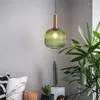Pendellampor grön nordisk restaurang hängande ledljus modern enkelhet gratis kombination diy stil droplight sovrum säng lampa