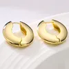 Stud Earrings Hoop Brass Earring Women Girls Real Gold Silver Plating Fashion Jewelry Accessories Party Gift 2023 Style HE22122