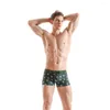 Men's Swimwear Nordic Style Cactus Print Swimming Trunks Tether Nylon Fashion Boxer Shorts Mens Beach Surfing Quick Drying Pants Sport