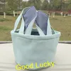 Gift Wrap 10pcs/lot 2023 Arrival Seersucker Ears Buckets Kids Easter Basket Day Decoration Wholesale Personalized